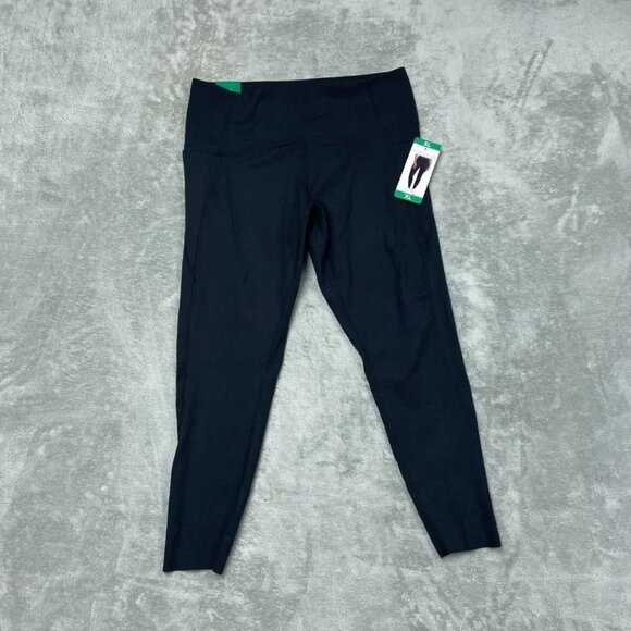 Danskin High Rise Brushed Legging XL Black Salt Recycled Polyester d0846 - Picture 3 of 7